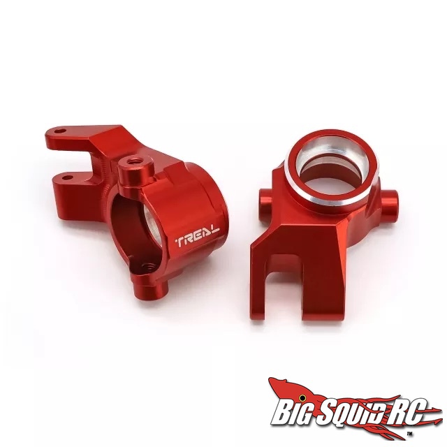 Treal Aluminum Frong Steering Knuckles for the Traxxas Sledge - Red 2